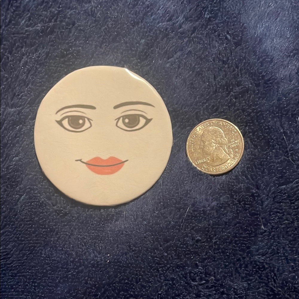 Roblox Woman Face Button Pin
